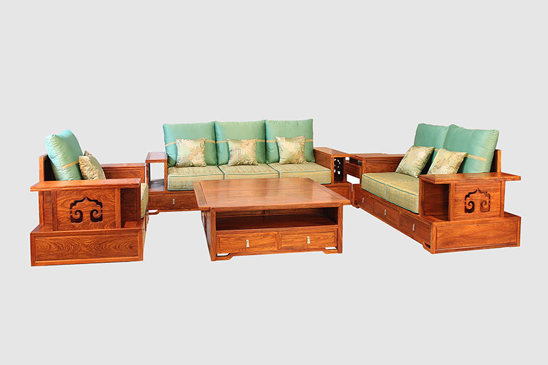 白塔中式实木沙发简直太美了